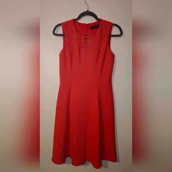 Sleeveless dress size 6 -  Red Orange - Ivanka Trump - Picture 1 of 3